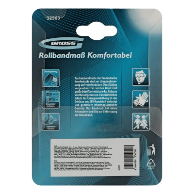 Рулетка Komfortabel 8 м х 25 мм,обрезиненный корпус Gross Рулетка Komfortabel 8 м х 25 мм,обрезиненный корпус Gross