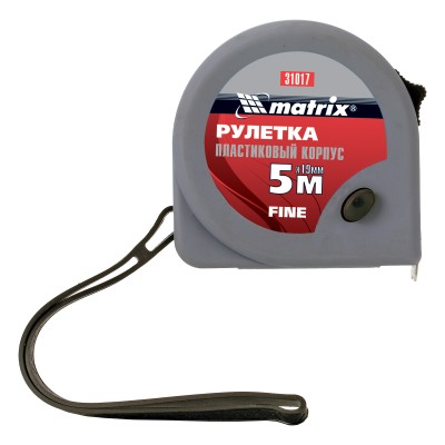 Рулетка Fine,5 м х 19 мм,пластиковый корпус Matrix Рулетка Fine,5 м х 19 мм,пластиковый корпус Matrix