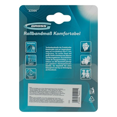 Рулетка Komfortabel 10 м х 25 мм,обрезиненный корпус Gross Рулетка Komfortabel 10 м х 25 мм,обрезиненный корпус Gross