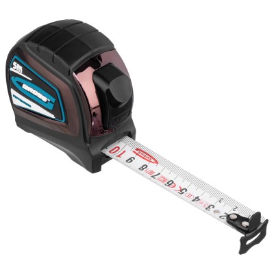 Рулетка "Doppelhaken",5 м x 25 мм,двухсторонний зацеп,Нейлон,двусторонняя шкала,автоматическая фиксация Gross