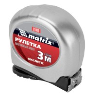 Рулетка Magnetic,3 м х 16 мм,магнитный зацеп Matrix Рулетка Magnetic,3 м х 16 мм,магнитный зацеп Matrix