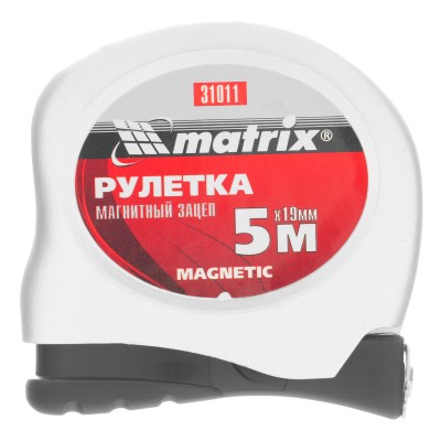 Рулетка Magnetic,5 м х 19 мм,магнитный зацеп Matrix Рулетка Magnetic,5 м х 19 мм,магнитный зацеп Matrix