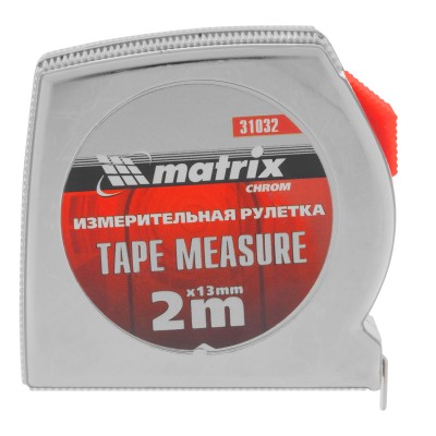 Рулетка Chrom,2 м x 13 мм,хромированный корпус Matrix Рулетка Chrom,2 м x 13 мм,хромированный корпус Matrix