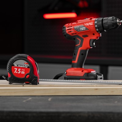 Рулетка Status Magnet fixation,7,5 м х 25 мм,обрезиненный корпус,зацеп с магнитом Matrix Рулетка Status Magnet fixation,7,5 м х 25 мм,обрезиненный корпус,зацеп с магнитом Matrix