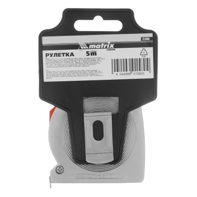 Рулетка Chrom,5 м x 13 мм,хромированный корпус Matrix Рулетка Chrom,5 м x 13 мм,хромированный корпус Matrix