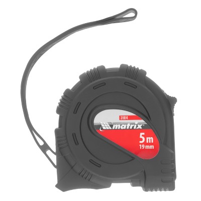 Рулетка Black,5 м х 19 мм,обрезиненный корпус Matrix