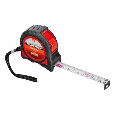 Рулетка Strong,5 м х 19 мм,обрезиненный корпус Matrix