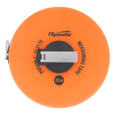 Рулетка геодезическая, 20 м х 12,5 мм, лента ПВХ, закрытый круглый корпус Sparta