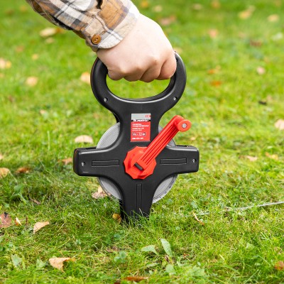 Рулетка геодезическая, 50 м х 12,5 мм, металлическая лента, открытый корпус Matrix Рулетка геодезическая, 50 м х 12,5 мм, металлическая лента, открытый корпус Matrix