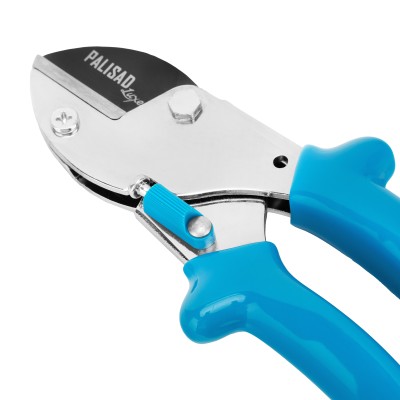 Секатор с наковальней, 170 мм, усиленный, рукоятки в ПВХ-оболочке, Luxe, Palisad