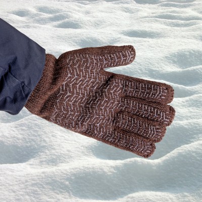 Перчатки трикотажные, двойные, верблюжья и овечья шерсть, ПВХ покрытие, Сибртех