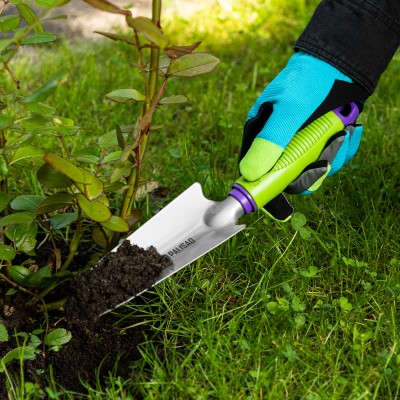 Совок посадочный узкий, 62 х 315 мм, стальной, пластиковая рукоятка, Connect, Palisad Совок посадочный узкий, 62 х 315 мм, стальной, пластиковая рукоятка, Connect, Palisad