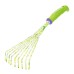 Грабли веерные 9 - зубые, 130 х 415 мм, стальные, пластиковая рукоятка, Flower Green, Palisad