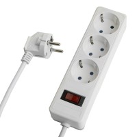 HM20-31-03 Сетевой фильтр 3-местный с/з 3x1мм2, 3 м, 230В, 13А, серия Optima, белый HM20-31-03 Сетевой фильтр 3-местный с/з 3x1мм2, 3 м, 230В, 13А, серия Optima, белый