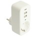 Сетевой фильтр 1-местный с/з STEKKER 250В, 16А, 2USB+1Type-C 2,4 A, серия Nova, HM81-11-1, белый 50142