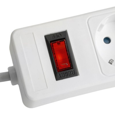 HM20-41-03 Сетевой фильтр 4-местный с/з 3x1мм2, 3 м, 230В, 13А, серия Optima, белый