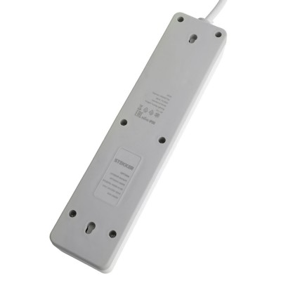 HM20-41-03 Сетевой фильтр 4-местный с/з 3x1мм2, 3 м, 230В, 13А, серия Optima, белый