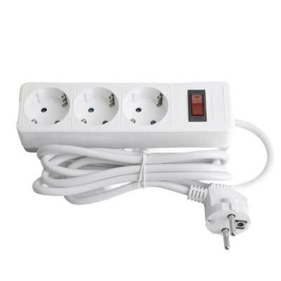 HM20-31-02 Сетевой фильтр 3-местный с/з 3x1мм2, 1,8 м, 230В, 13А, серия Optima, белый HM20-31-02 Сетевой фильтр 3-местный с/з 3x1мм2, 1,8 м, 230В, 13А, серия Optima, белый