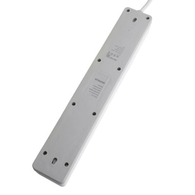 Сетевой фильтр 6-местный с/з STEKKER HM20-61-02 3x1мм2, 1,8 м, серия Optima, белый 50095