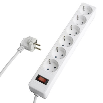 HM20-61-03 Сетевой фильтр 6-местный с/з 3x1мм2, 3 м, 230В, 13А, серия Optima, белый HM20-61-03 Сетевой фильтр 6-местный с/з 3x1мм2, 3 м, 230В, 13А, серия Optima, белый