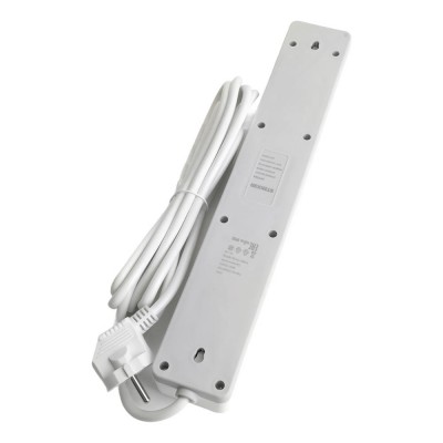 HM20-61-03 Сетевой фильтр 6-местный с/з 3x1мм2, 3 м, 230В, 13А, серия Optima, белый