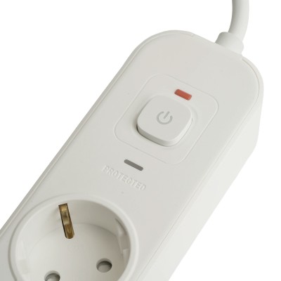 HM21-51-02 Сетевой фильтр 5-местный с/з 3x1мм2, 1,8 м, 250В, 16А, 2 USB-A+2 Type-C,серия Nova, белый