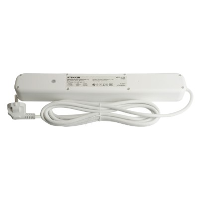 HM21-51-02 Сетевой фильтр 5-местный с/з 3x1мм2, 1,8 м, 250В, 16А, 2 USB-A+2 Type-C,серия Nova, белый