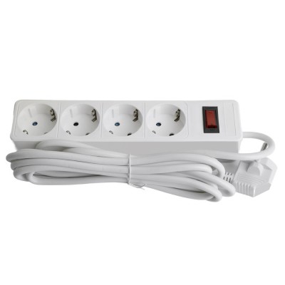 HM20-41-02 Сетевой фильтр 4-местный с/з 3x1мм2, 1,8 м, 230В, 13А, серия Optima, белый HM20-41-02 Сетевой фильтр 4-местный с/з 3x1мм2, 1,8 м, 230В, 13А, серия Optima, белый