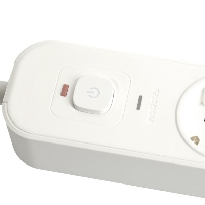 HM21-31-03 Сетевой фильтр 3-местный с/з 3x1мм2, 3 м, 250В, 16А, 2 USB-A+2 Type-C 3,серия Nova, белый