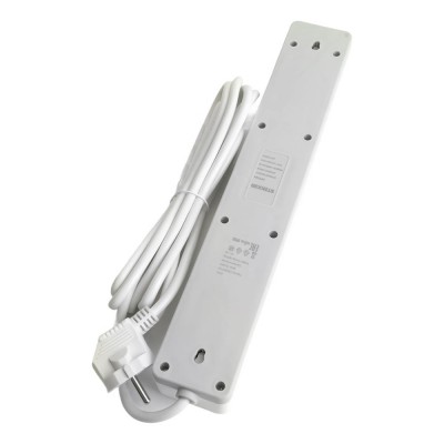 HM20-51-05 Сетевой фильтр 5-местный с/з 3x1мм2, 5 м, 230В, 13А, серия Optima, белый