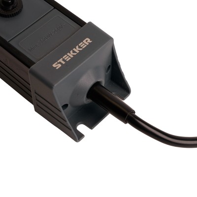 HM22-61-05 Сетевой фильтр 6-местный с/з 3x1мм2, 5 м, 250В, 16А, серия Techno, черный