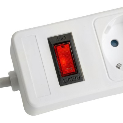 HM20-51-05 Сетевой фильтр 5-местный с/з 3x1мм2, 5 м, 230В, 13А, серия Optima, белый