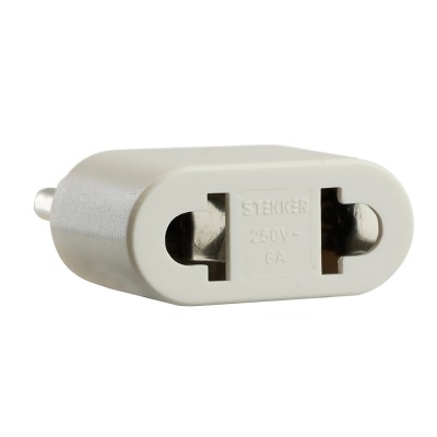 Переходник сетевой STEKKER ADP6-03-20 Tefal б/з 250В, 6A полипропилен, белый 32859