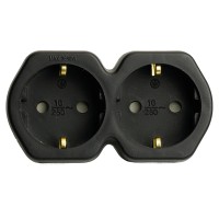 Разветвитель сетевой 2-местный с/з STEKKER ADP16-12-21, 250V,16A, ABS огнеустойчивый пластик, черный 50107 Разветвитель сетевой 2-местный с/з STEKKER ADP16-12-21, 250V,16A, ABS огнеустойчивый пластик, черный 50107