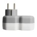 Разветвитель сетевой на 1 выход с/з STEKKER 250В, 16А, USB A+ Type C, 2,4А, PD, белый/серый, ADP16-16-20 50109