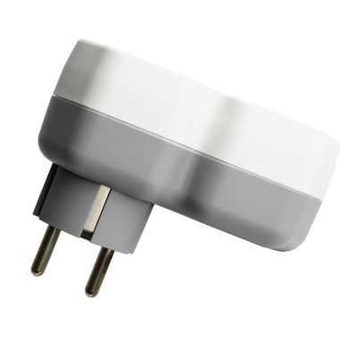 Разветвитель сетевой на 1 выход с/з STEKKER 250В, 16А, USB A+ Type C, 2,4А, PD, белый/серый, ADP16-16-20 50109