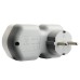 Разветвитель сетевой на 1 выход с/з STEKKER 250В, 16А, USB A+ Type C, 2,4А, PD, белый/серый, ADP16-16-20 50109