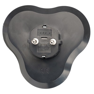 Разветвитель сетевой 3-местный с/з STEKKER ADP16-23-21, 250V, 16A, ABS пластик, черный 50682
