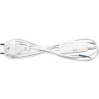 Сетевой шнур с выключателем, 230V 1,9м белый, KF-HK-1 Сетевой шнур с выключателем, 230V 1,9м белый, KF-HK-1