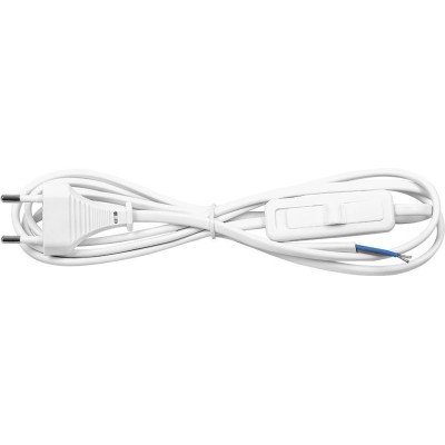 Сетевой шнур с выключателем, 230V 1,9м белый, KF-HK-1 Сетевой шнур с выключателем, 230V 1,9м белый, KF-HK-1