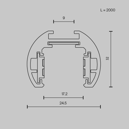 Шинопровод накладной/подвесной Technical TRXM034-R-412B