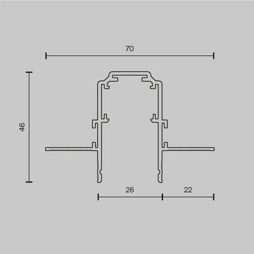 Шинопровод встраиваемый Technical TRX034-421.12W