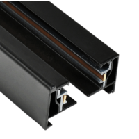 Шинопровод однофазный алюминиевый, 2 метра, П-образный,черный Шинопровод однофазный алюминиевый, 2 метра, П-образный,черный