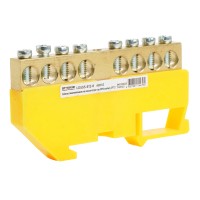 Шина "PE" STEKKER на изоляторе 8*12 на DIN-рейку 8 выводов, желтый, LD555-812-8 49553 Шина "PE" STEKKER на изоляторе 8*12 на DIN-рейку 8 выводов, желтый, LD555-812-8 49553
