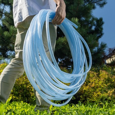 Шланг поливочный прозрачный армированный 3-х слойный, 1/2", 25 м Palisad