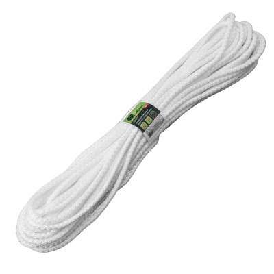 Шнур вязаный полипропиленовый с серд. белый, 7 мм, L 20 м, Сибртех