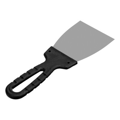 Шпательная лопатка из нержавеющей стали, 80 мм, пластмассовая ручка Сибртех