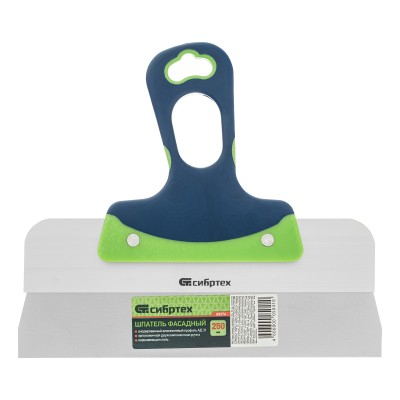 Шпатель фасадный, нержавеющая сталь, 250 мм, двухкомпонентная ручка Сибртех Шпатель фасадный, нержавеющая сталь, 250 мм, двухкомпонентная ручка Сибртех
