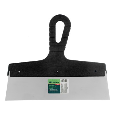 Шпатель фасадный из нержавеющей стали, 250 мм, пластмассовая ручка Сибртех Шпатель фасадный из нержавеющей стали, 250 мм, пластмассовая ручка Сибртех