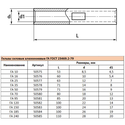 Гильза алюминиевая STEKKER; 16 - ; , алюминий марки АД1М, ,
